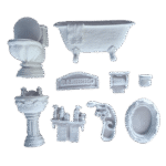 Kit de Banheiro Confeccionado em Resina