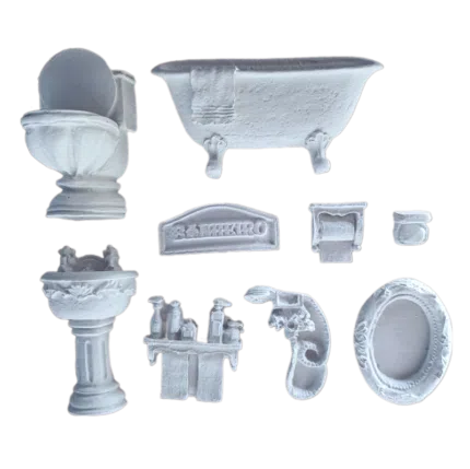 Kit de Banheiro Confeccionado em Resina