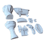 Kit de Banheiro Confeccionado em Resina