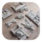 Kit de Cozinha Confeccionado em Resina - Imagem 3