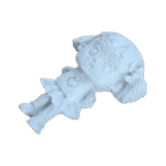 Menina Aplique Confeccionada em Resina