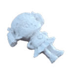 Menina Aplique Confeccionada em Resina