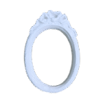 Mini Moldura Oval em Resina