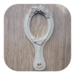 Moldura Espelho de Mão Confeccionado em Resina 18cm - Imagem 2