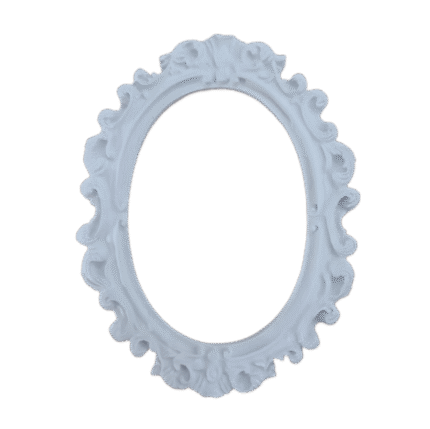 Moldura Oval Arabesco em Resina