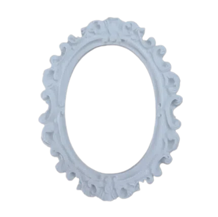 Moldura Oval Arabesco em Resina