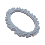 Moldura Oval Arabesco em Resina