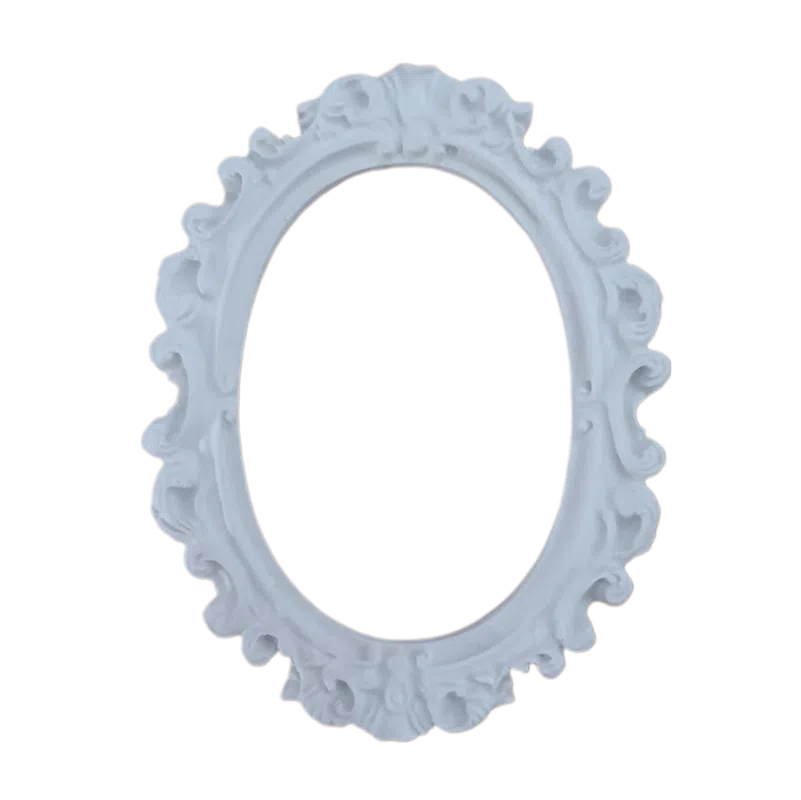 Moldura Oval Arabesco em Resina