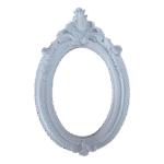 Moldura Oval Arabesco em Resina 21cm