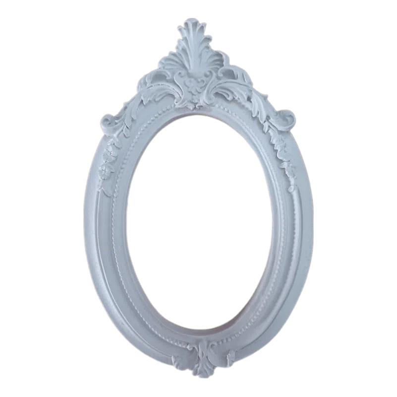 Moldura Oval Arabesco em Resina 21cm - Imagem 1