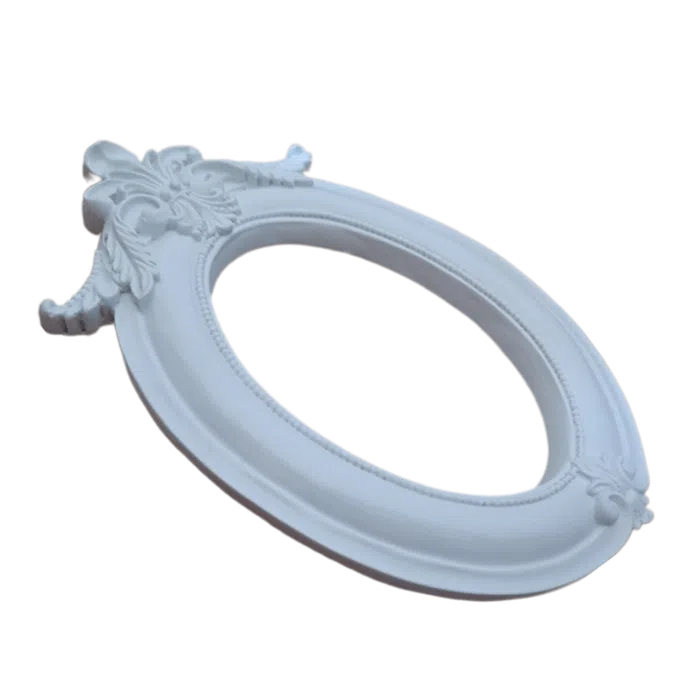 Moldura Oval Arabesco em Resina