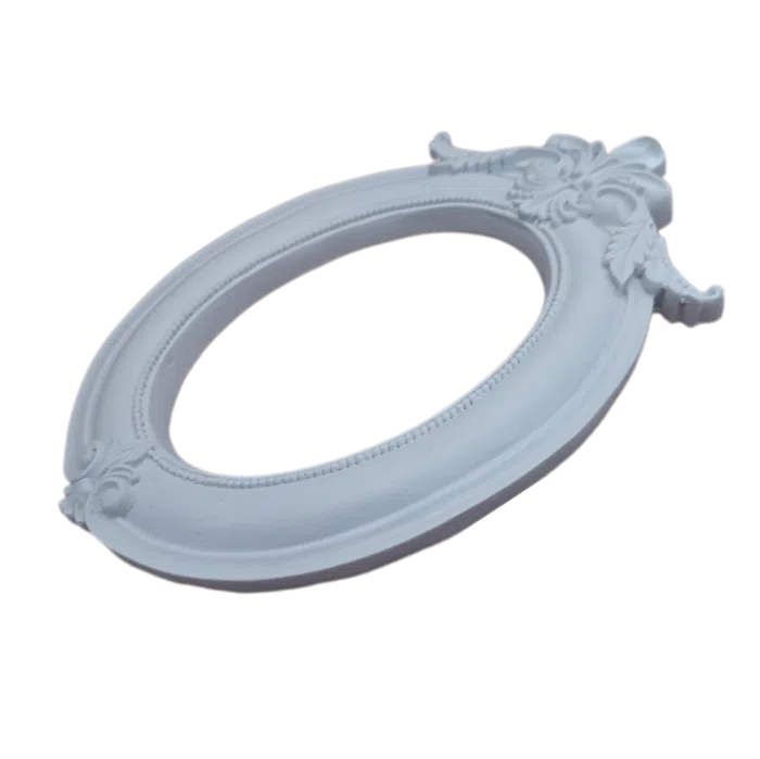 Moldura Oval Arabesco em Resina