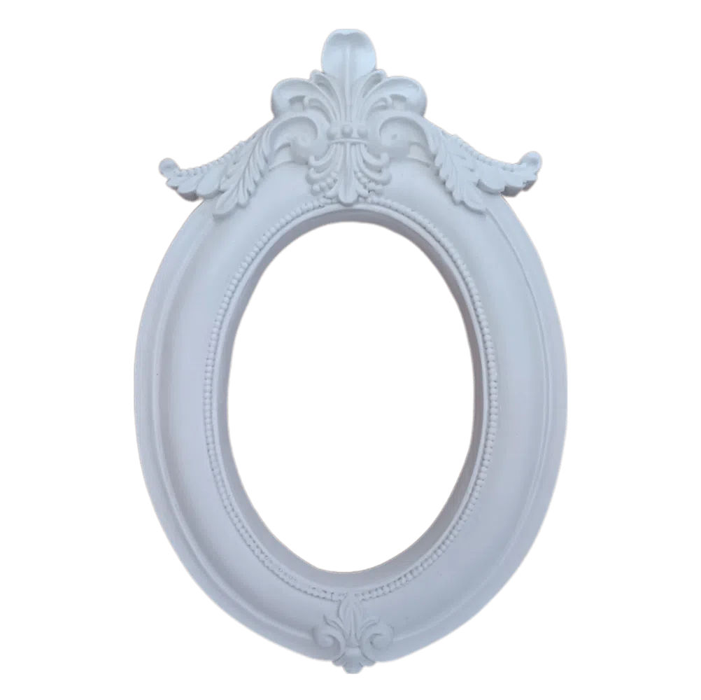 Moldura Oval Arabesco em Resina