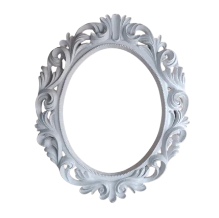 Moldura Oval Confeccionada Em Resina