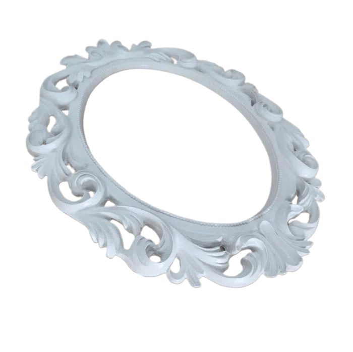 Moldura Oval Confeccionada Em Resina