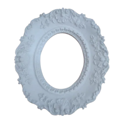 Moldura Oval Confeccionada em Resina