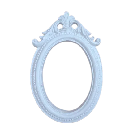 Moldura Oval Confeccionada em Resina 12cm