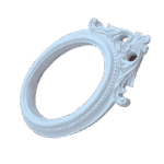 Moldura Oval Confeccionada em Resina 12cm