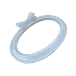 Moldura Oval Laço Em Resina