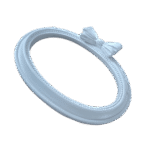 Moldura Oval Laço Em Resina