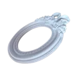 Moldura Oval Laço Em Resina