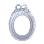 Moldura Oval Laço Em Resina