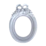 Moldura Oval Laço Em Resina