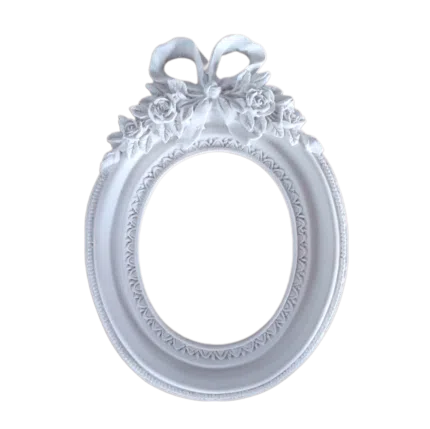 Moldura Oval Laço Em Resina