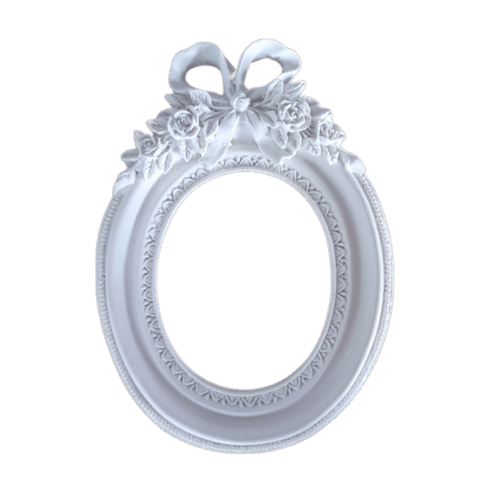Moldura Oval Laço Em Resina