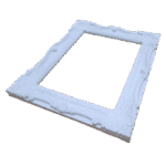 Moldura Retangular Confeccionada Em Resina