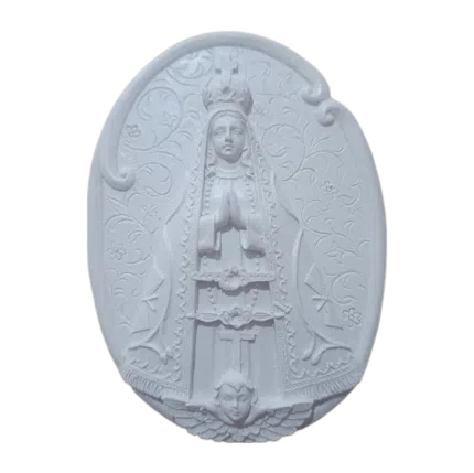 Nossa Senhora Aparecida Oval Aplique em Resina