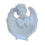 Pia Porta Água Benta Anjo em Resina