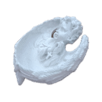 Pia Porta Água Benta Anjo em Resina