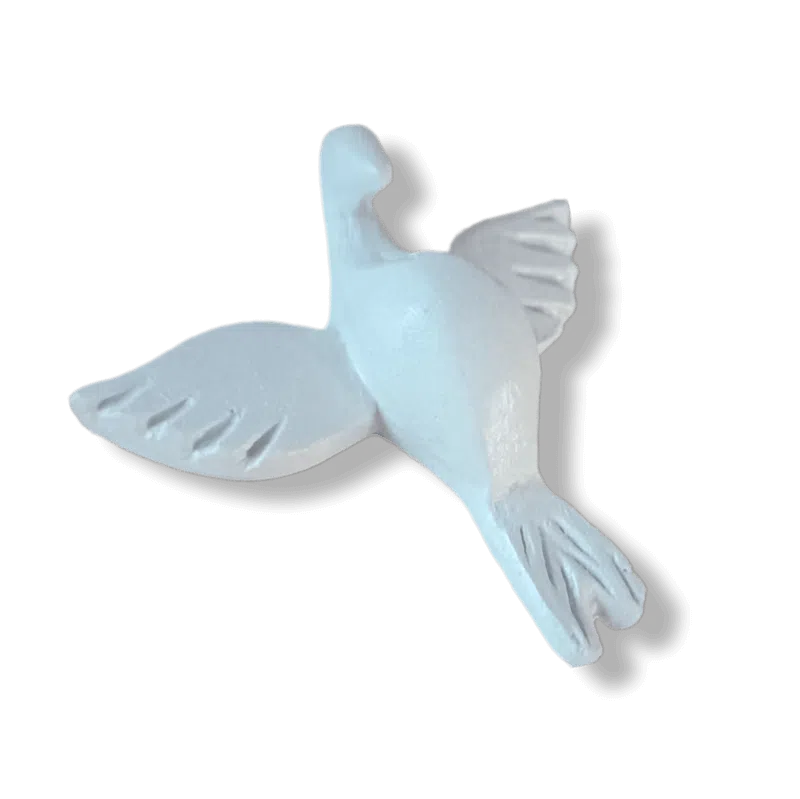 Pomba Divino Espírito Santo em Resina 6,5cm 2 Pomba Divino Espírito Santo em Resina