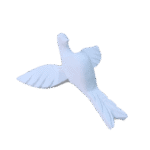 Pomba Divino Espírito Santo em Resina 8cm