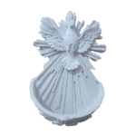 Pia Porta Água Benta Divino Espírito Santo em Resina 14cm