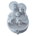 Porta Água Benta Sagrada Família em Resina