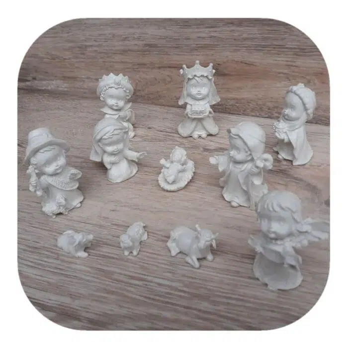 Presépio Infantil Baby Confeccionado em Resina 8cm - Imagem 12