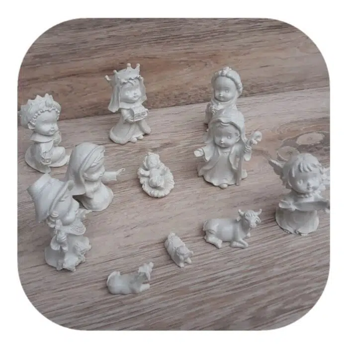 Presépio Infantil Baby Confeccionado em Resina 8cm - Imagem 11