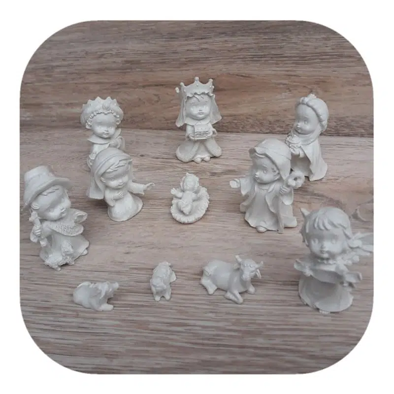 Presépio Infantil Baby Confeccionado em Resina