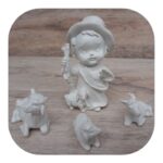 Presépio Infantil Baby Confeccionado em Resina 8cm - Imagem 6