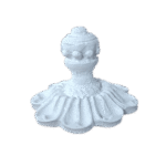 Puxador de Tampa Redondo em Resina