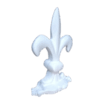 Puxador de Tampa Flor de Lis em Resina