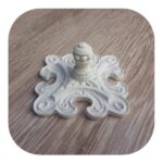 Puxador de Tampa Flor de Lis em Resina 7cm - Imagem 2