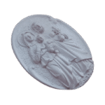 Sagrada Família Oval Aplique em Resina