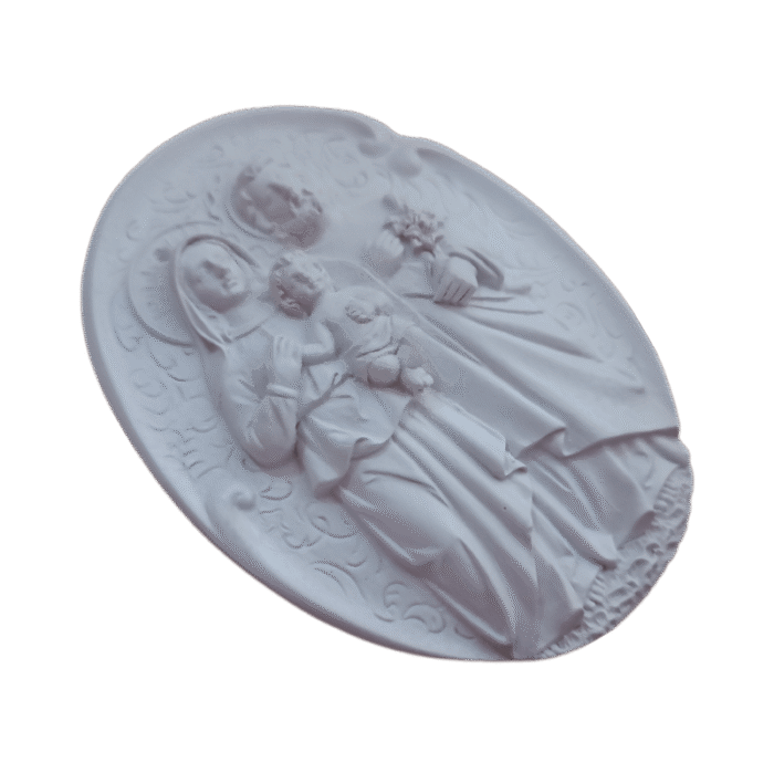 Sagrada Família Oval Aplique em Resina