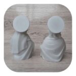 Sagrado Coração de Maria e Jesus em Resina 12cm - Imagem 3