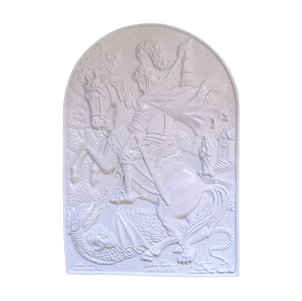 São Jorge Aplique ou Parede em Resina 11,5cm São Jorge Aplique ou Parede em Resina