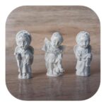 Trio Arcanjos São Rafael, Miguel e Gabriel em Resina