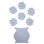 Vaso de Flores Aplique Confeccionado em Resina